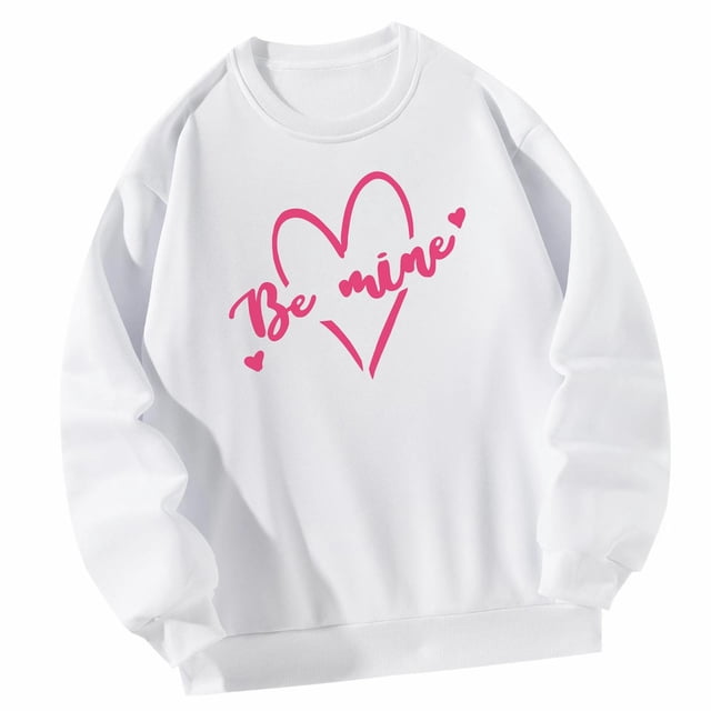 Sudadera de cuello redondo para hombre y mujer, camisa blanca de manga larga sin capucha, ropa deportiva, jersey de cuello redondo para compras en la Blanco Yinane Sudaderas con cuello redondo