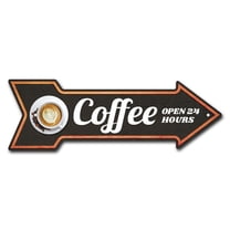 24 in. Coffee Arrow Sign