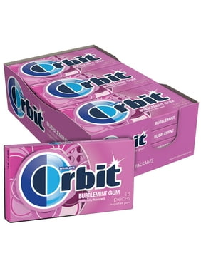 Orbit Bubblemint Sugar Free Bulk Chewing Gum, 14 pc, 12 ct