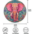 thumbnail image 4 of Cute Elephant Round Placemats Washable Placemats Non-Slip Heat-Resistant Table Place Mats for Dining Kitchen Holiday Party Table 15.4"-6PCS Home Decor, 4 of 7