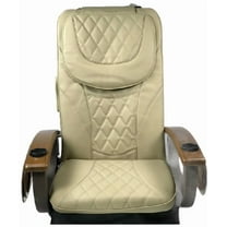 Pedicure Chair Seat Cushion Diamond Design a Whole Set, No CHIN, Beige