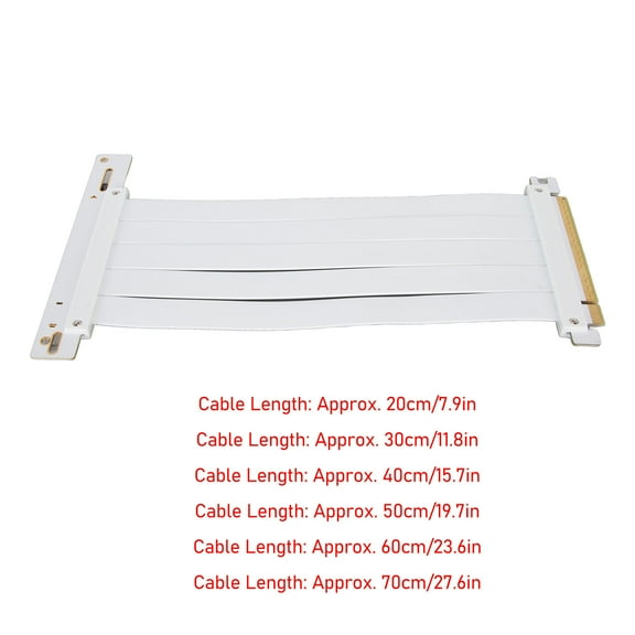 PCIE 4.0 X16 Riser Cable, High,Speed GPU Extension, Flexible Design, Prevents Interference, Easy Install