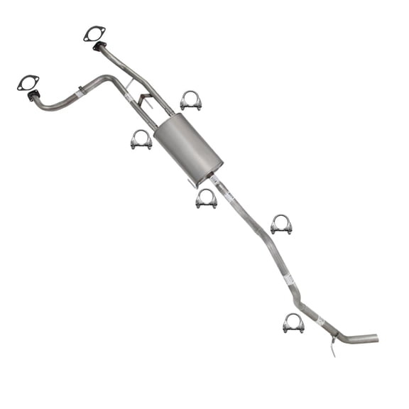 Northeastern Exhaust Front Pipe, Muffler & Tail Pipe Fits 2012-2017 Nissan NV3500 4.0L - Direct Fit | Stainless Steel Complete System