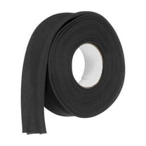 1 Inch Double Fold Bias Tape Polyester Continuous Bulk Bias Tape for Sewing, Seaming Quilting Hemming Binding Crafts (Black 6 Yards)