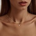 thumbnail image 2 of ICE Diamond Necklaces for Women, Dainty 14k Gold/Sterling Silver Choker Necklace Simple Gold Plated CZ Jewelry Necklaces for Women Trendy Gifts, 2 of 5