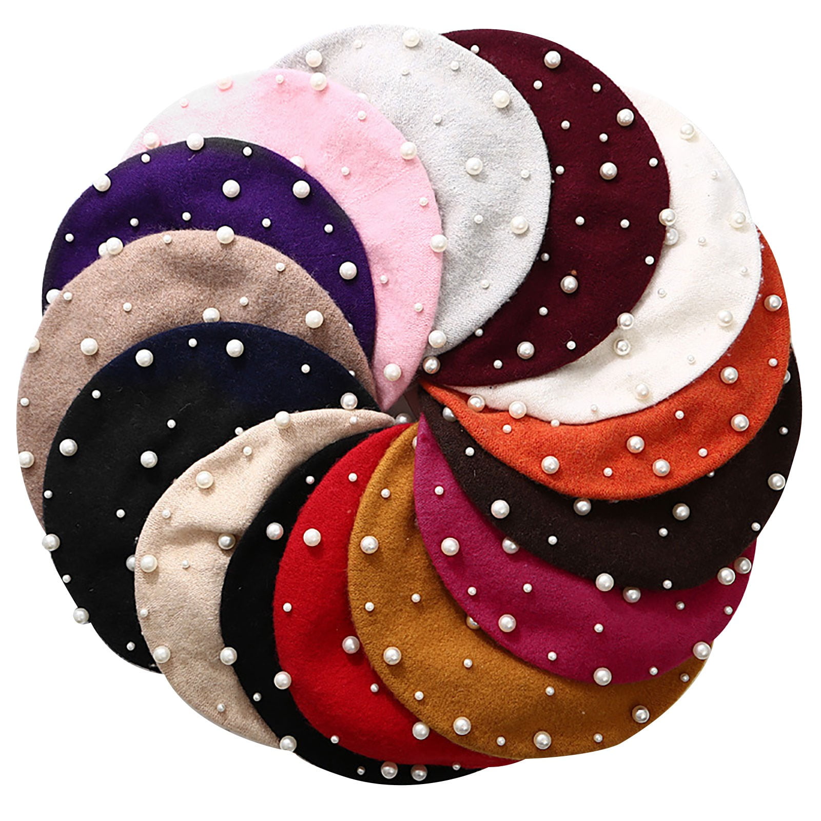 ZHENHONG Beret Hats for Women Pearl Elegant Sweet Artist  display picture 1