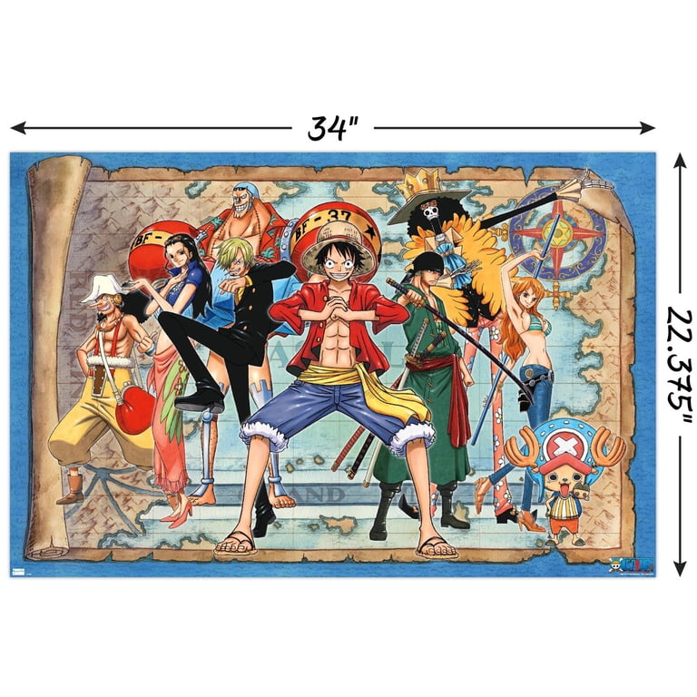 Trends International Anime One Piece - Group Map Wall Poster