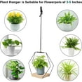 thumbnail image 5 of Hanging Planter for Indoor Plants, Hanging Planters for Indoor Plants Large Metal Plant Hanger Stand with Wood Base, Wall Planter Holder for Window Wall Ceiling Home Decor Accessories, 5 of 7