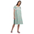 thumbnail image 2 of Moomaya Chemise de Nuit d'Allaitement pour Femmes à Col Rond Imprimée en Popeline de Coton, 2 of 4