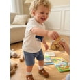 thumbnail image 4 of BemeyourBBs Toddler Baby Boy Summer Clothes Shark Outfit Shark Embroidered Crew Neck Short Sleeve T Shirt Tops and Shorts Set, 4 of 9