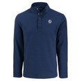 thumbnail image 2 of Men's Cutter & Buck Navy New York Yankees Hunts Point Eco Textured Fleece Recycled Half-Snap Sweatshirt, 2 of 3