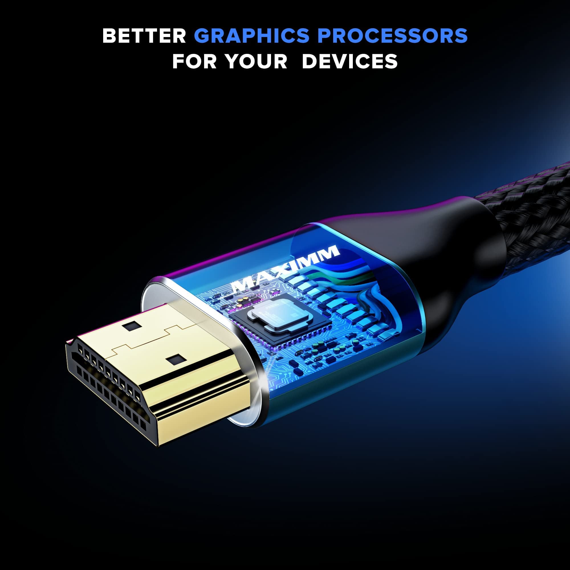 HDMI Cable 8k (Maximm Cable?s New Upgraded Design) HDMI 2.1, 6ft, Certified 48Gbps, 8K@60Hz 18Gbps 4K@120Hz Ultra High-Speed Gaming HDMI Cable, 8k/4k Cable, 5 Pack, UL-Listed