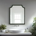 thumbnail image 2 of WallBeyond 16"×20" Scalloped Wood Frame Farmhouse Bathroom Vanity Wall Mirror, Bedroom Living Room decorative Mirror, Black, 2 of 8