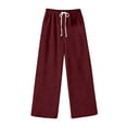 thumbnail image 5 of Hearthz Flannel Pajama Pants Women Fuzzy Winter Warm Thermal Pajamas Bottoms Wide Leg Drawstring Sleeping Pants, 5 of 7