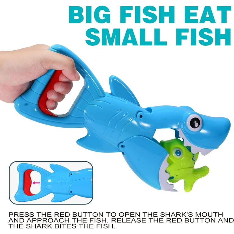  INvench Shark Grabber Baby Bath Toys - Blue Shark with