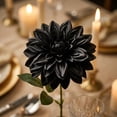 thumbnail image 6 of 1PC Artificial Pompom Chrysanthemum Flowers, Lifelike Fake Mum Ball Blooms with Green Leaves, for Home Decor Living Room Table Centerpieces Office Shelf Wedding Bouquet Floral Arrangements, 6 of 7
