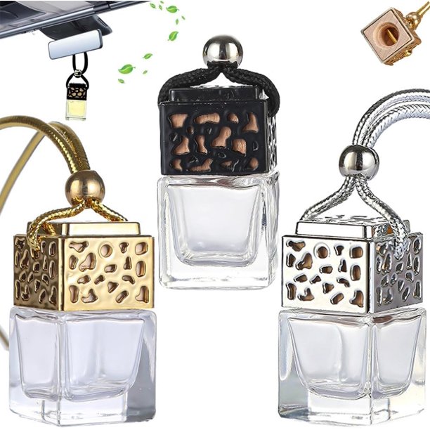 Ambientador de coche de cuero toscano, difusores de coche premium, aroma de coche de cuero toscano, ambientador colgante para coche, fragancia ajustable de larga duración (3PCS-A)