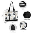 thumbnail image 2 of FORMRS Laptop Tote Bag for Women with 15.6" Computer Compartments Handbag, Black Cat Paw, 2 of 7