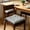 Gray, variant on Thick Striped Corduroy Square Seat Cushion with Fixed Ties 38x38cm Office Dining Window Futon Chair Pad,Green