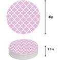 thumbnail image 1 of RYLABLUE Ensemble de 4 sous-Verres Ronds Style Marocain Rose pour Boissons, sous-Verres en Céramique Absorbants avec Base en Liège pour Décoration de Table Basse de Cuisine Maison, 1 of 5