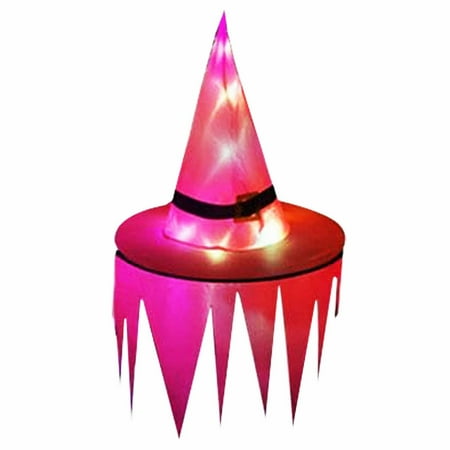 

uyhgjm Halloween Witch Hat Lights Decorations Outdoor Hanging Glowing Light Witch Hats Decor Witch Hat Lights For Indoor Outside Yard Tree Garden Porch Halloween Decorations Outdoor