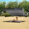 thumbnail image 6 of Wobogo Star Yellow Butterfly Beach Tent Camping Sun Shelter 110 x 125in UPF50+ Outdoor Shade for Trips Fishing Picnics, 6 of 7