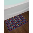 thumbnail image 2 of Geometric Bath Mat, Stripped 3 Dimensional Cube Pattern Vibrant Color Palette Eighties Design, Plush Bathroom Decor Mat with Non Slip Backing, 29.5" X 17.5", Multicolor, by Ambesonne, 2 of 2