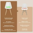 thumbnail image 4 of YANSUN Set of 4 Dining Kitchen Mid-Century Modern Chairs with Wood Legs and PU Leather Cushion for Living Room Bedroom Outdoor Lounge, White, 4 of 5