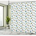 thumbnail image 5 of Ambesonne Christmas Shower Curtain, Watercolor Trees Stars, 69"Wx75"L, Charcoal Grey Multicolor, 5 of 5