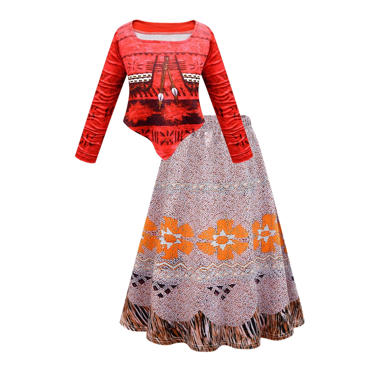 Kawell Girls Moana Adventure Princess Dress Two Piece Halloween Dress Size 2 13 Other