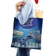 thumbnail image 4 of Olaf Presents Bolso de tela con estampado de lienzo para mujer, bolsa de compras reutilizable y estética, con cremallera interior, regalo para mujer, 35 × 40 cm., 4 of 6
