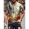 thumbnail image 5 of Camiseta informal con estampado 3D para hombre, Top cómodo de Hip Hop para entretenimiento de verano, 2024, 5 of 5