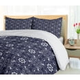 thumbnail image 5 of Ambesonne Oriental Duvet Cover Sets, Vintage Spirals Curves, 2-King, Dark Violet Blue Pearl, 5 of 7