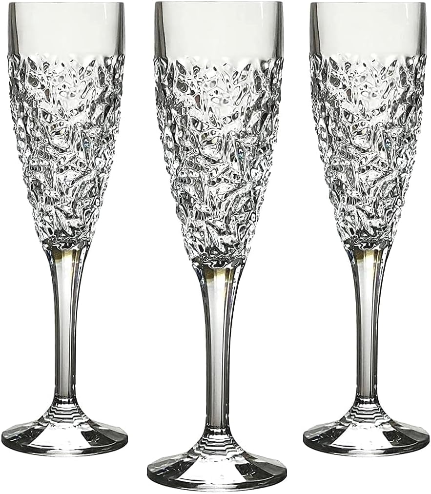 Set of 6 Unbreakable Champagne Flutes for Wedding Party Clear Tritan Plastic Champagne Glasses Dishwasher Safe BPA Free Acrylic Champagne Drinking Cups