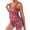 Pink, variant on Womens Summer Plus Size Pajamas, Womens Casual Homewear Pajamas Set,Womens Summer Heart Print Sleepwear Set Show Your Figure Solid Color Two Piece Pajamas Set
