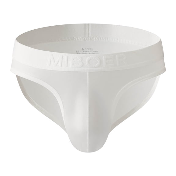 Ohufall Briefs for Men Satin Ice Silk Solid Color Briefs Breathable Low Waist Fashion Underwear