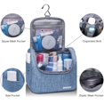 thumbnail image 7 of WANDF Hanging Toiletry Bag Travel Cosmetic Organizer Shower Bathroom Bag for Men Women Water-resistant  (M, Denim Blue), 7 of 7