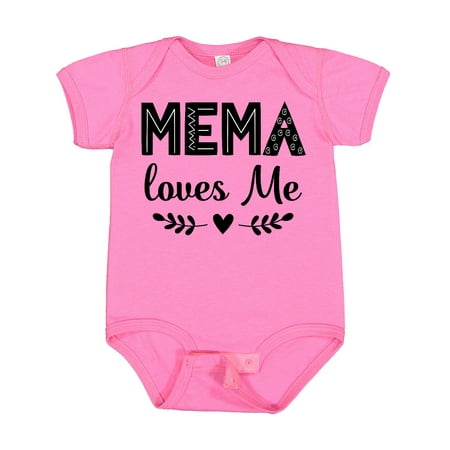 

Inktastic Mema Loves Me Baby Clothes Gift Baby Girl Bodysuit