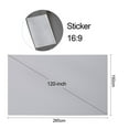 thumbnail image 3 of Portable Projector Screen HD 16:9 White Dacron Diagonal Projection Screen Foldable Wall Mounted ,Long Lasting, 3 of 6