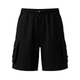 thumbnail image 4 of VBVC Women's Adjustable Elastic Waist Cargo Shorts , Summer Hiking Athletic Shorts For Women , Ladies' Knee Length Bermuda Shorts with Multi Pockets,Black,S-3XL, 4 of 5