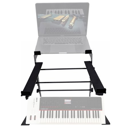 Rockville Dual Shelf Laptop Controller Stand for Nektar Panorama P4 Keyboard