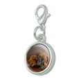 thumbnail image 2 of Boxer Puppy Dog Sleeping on Guitar Antiqued Bracelet Pendant Zipper Pull Charm with Lobster Clasp, 2 of 5