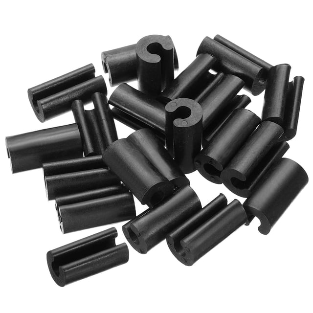 Uxcell 4.8mm ID x 9.5mm OD Plastic Kitchen Sink Rack Feet Replacement Black 20 Pack