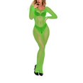 thumbnail image 5 of Tnhcen Women's Sexy Mesh Sheer Stockings Strapless Open-Crotch Jumpsuit Pajamas Free Size Nylon-Spandex Sleepwear, 5 of 9