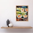 thumbnail image 2 of Vibrant Japanese Cuisine Sushi Roll Oil Painting Art Print Framed Poster Wall Decor 12x16 inch, 2 of 5