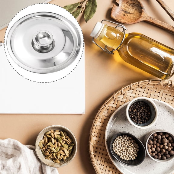 CIMAXIC Universal Lid for Pots and Pans Stainless Steel Steam Retention 2Pcs