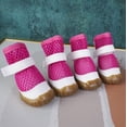 thumbnail image 2 of 2 Pairs Breathable Dog Boots For Small Dogs, Anti-Slip Paw Protector Shoes, Heat Resistant Puppy Booties For Hot Pavement Daily Walking. Black, 2 of 6