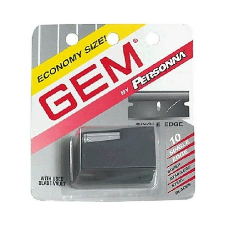 Personna Gem Super Stainless Steel Refill Blades, 10 ct.