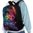 thumbnail image 4 of Uourmeti Colorful Soccer Backpack for Kids, 17 Inch Large Capacity Smooth Zipper School Backpack for Outdoor Daily Use, 4 of 6