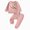 R599-Pink, variant on NOLDARES Toddler Baby Boys Girls Fall Clothes Print Outfit Long Sleeve Sweatshirt and Jogger Pants Set(Pink,18-24 M)